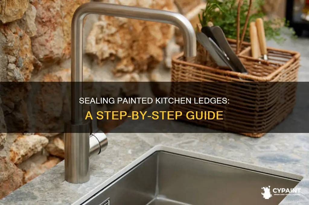 how to seal top of painted ledge in kitchen