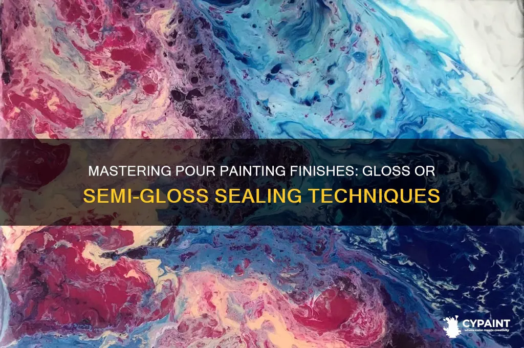 how to seal your pour painting gloss or semi gloss