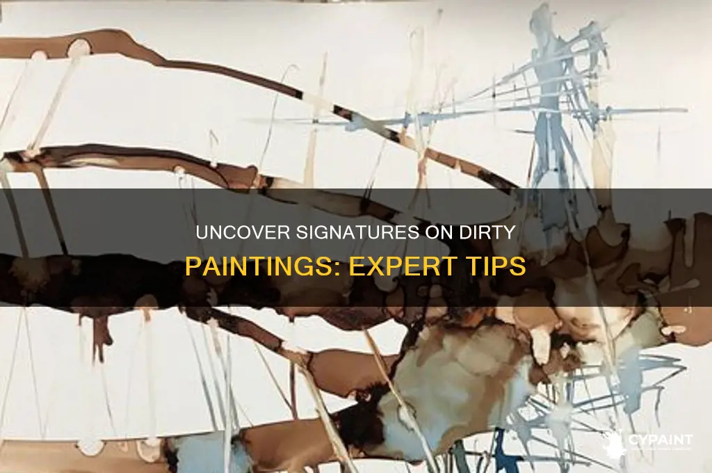 how to see a signature on a dirty painting