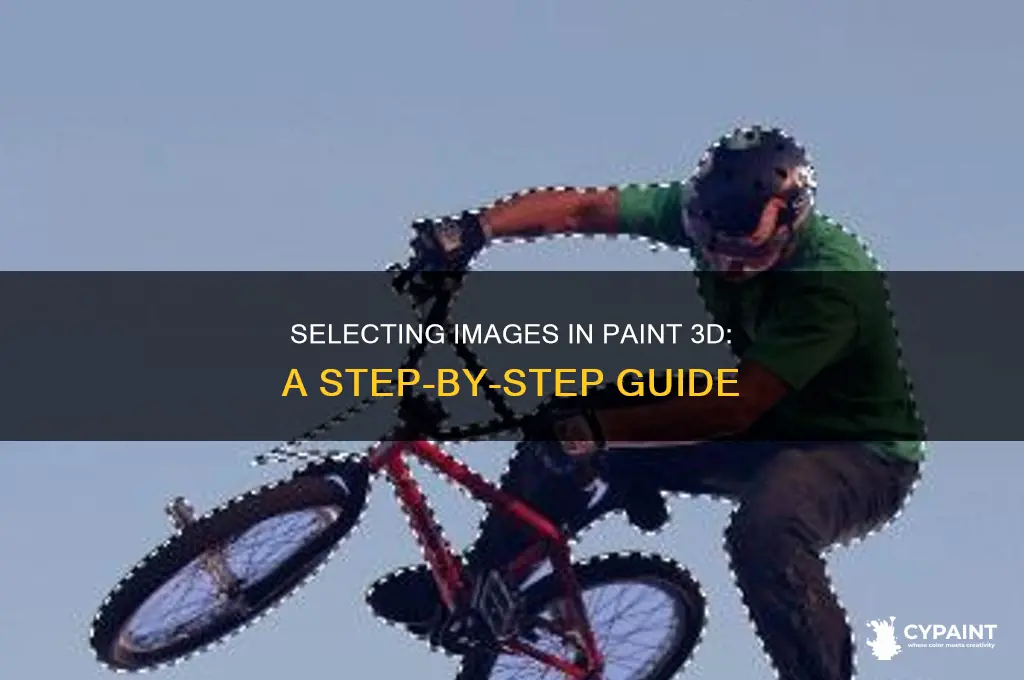 how to select a n image in paint 3d
