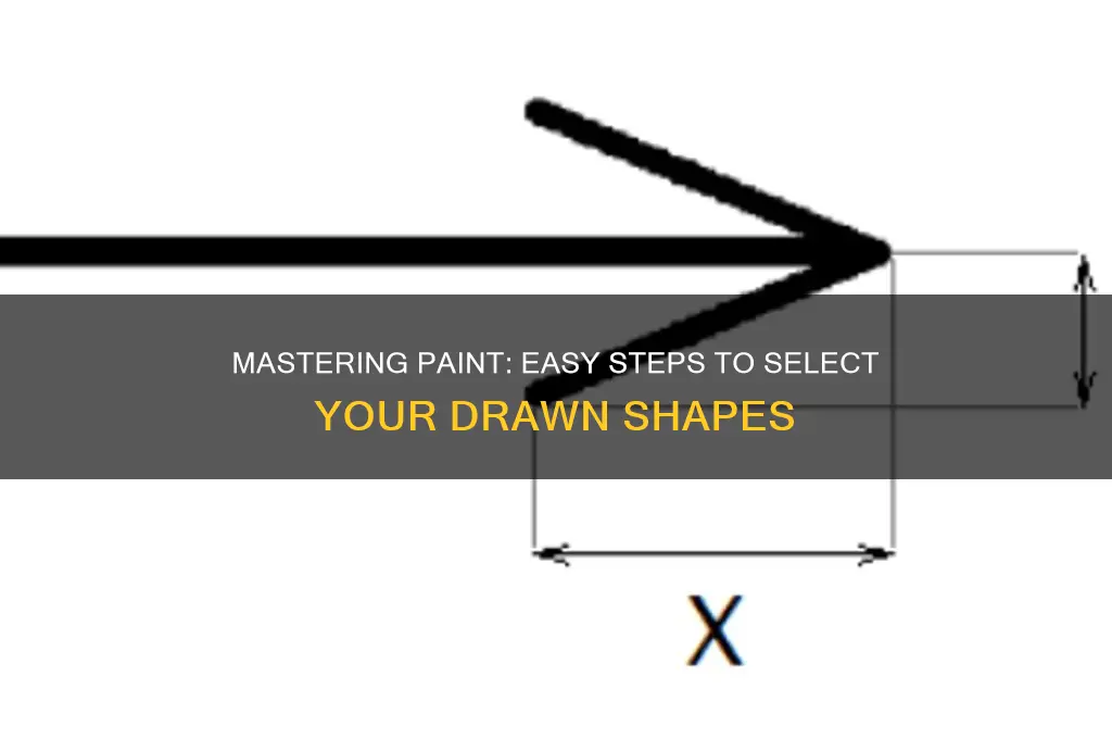 how to select a shape you just drew in paint