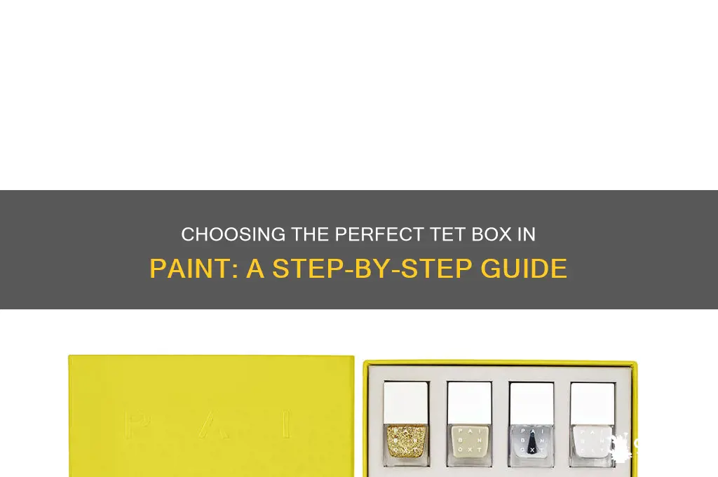 how to select a tet boc in paint