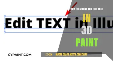 Selecting and Editing Text in 3D Paint