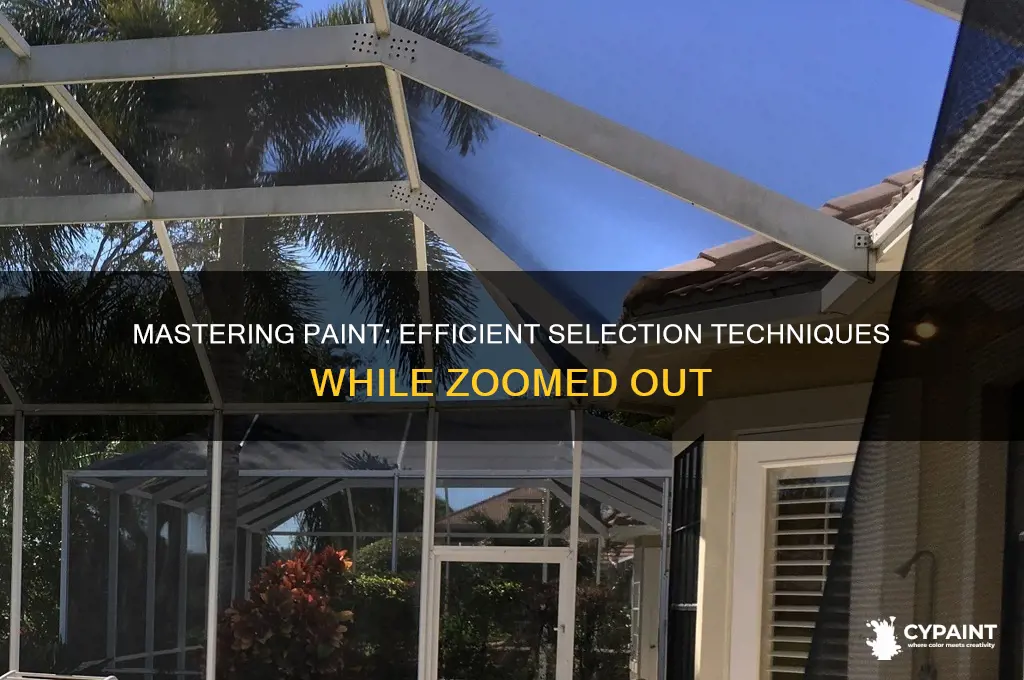 how to select in paint while zooming out