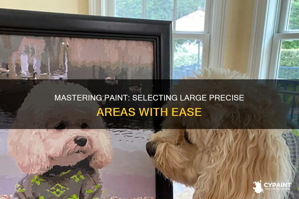 how to select large precise area in paint
