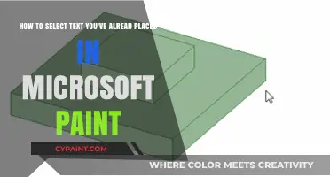 Selecting Pre-Placed Text in Microsoft Paint: A Step-by-Step Guide