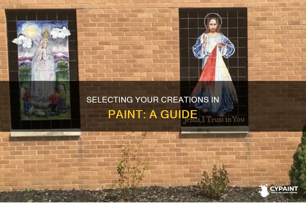 how to select the item you created in paint