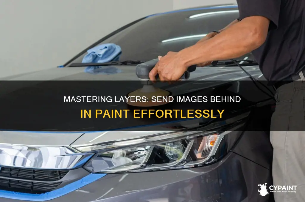 how to send an image behind another image in paint