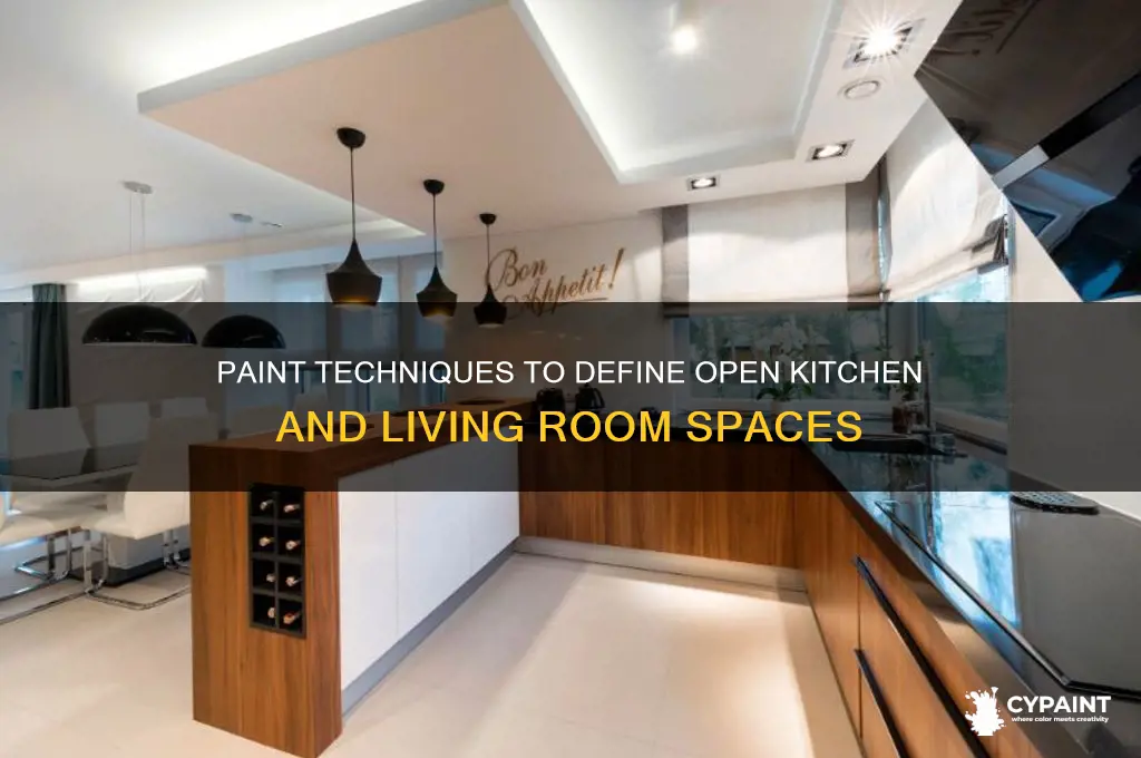 how to separate open kitchen from living room with paint