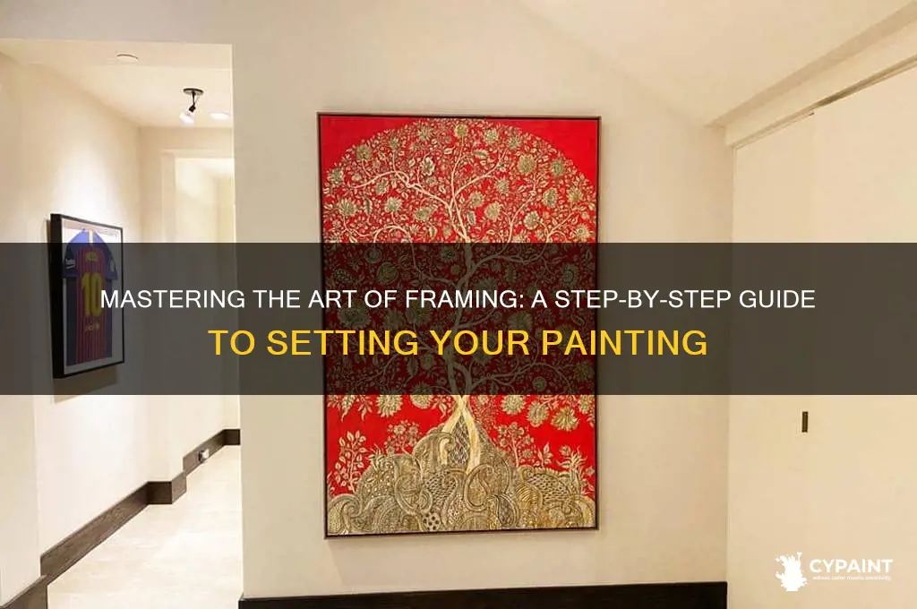 how to set a painting in a frame