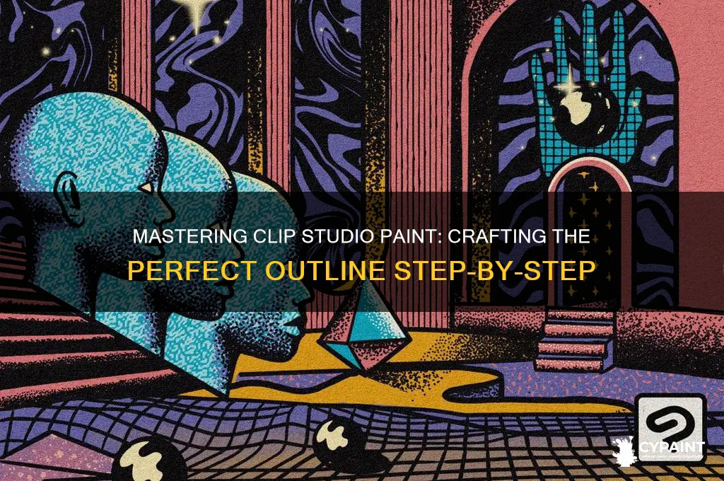 how to set an outline for clipstudio paint