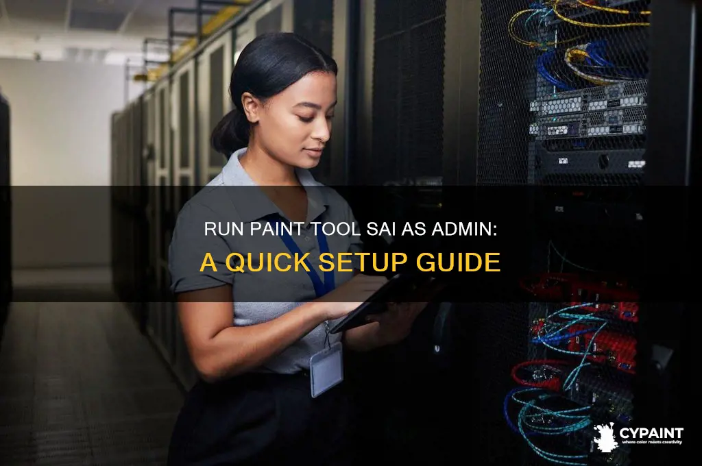 how to set paint tool sai as administrator