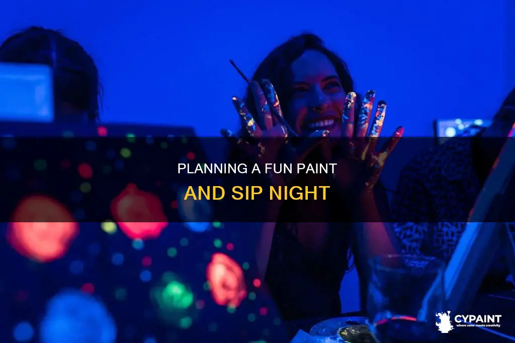 how to set up a paint and sip event