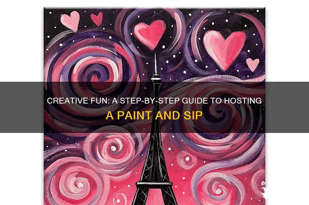 how to set up a paint and sip