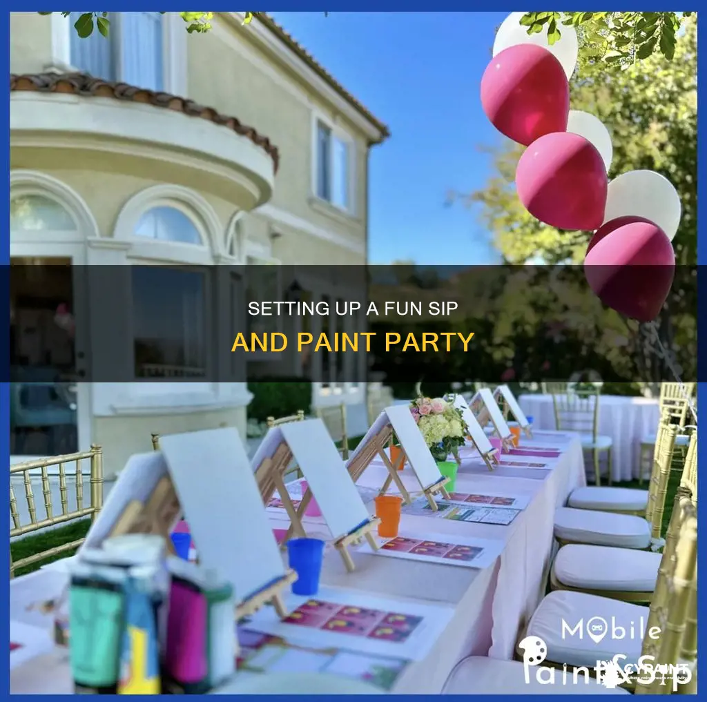 how to set up a sip and paint party