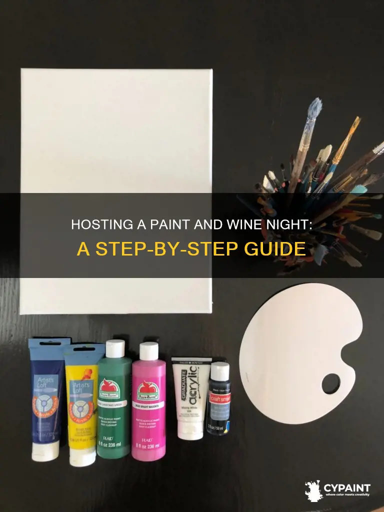 how to set up a wine and paint night