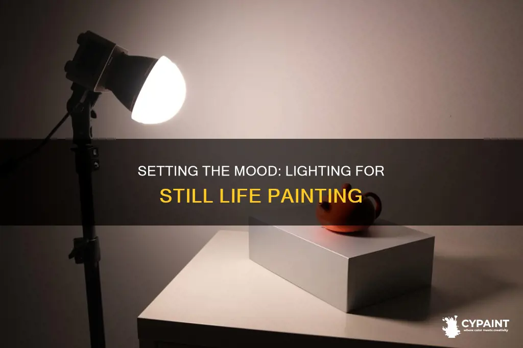 how to set up lighting for still life painting