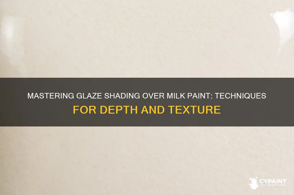 how to shade with glaze on top of milk paint