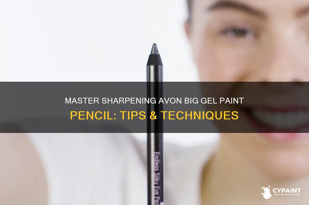 how to sharpen avon big gel paint pencil