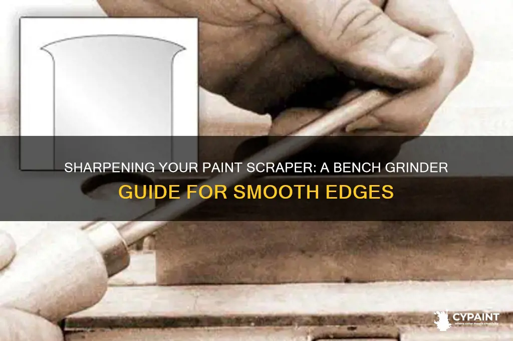 how to sharpen paint scraper with bench grinder
