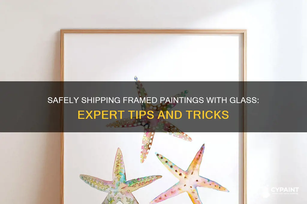how to ship a framed painting with glass