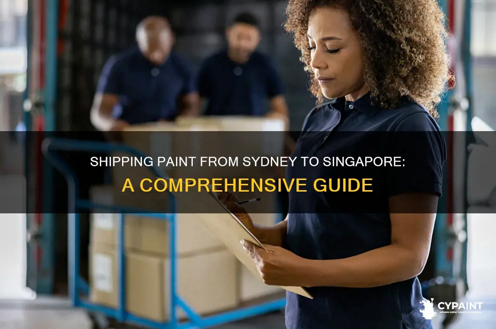 how to ship can of paint from sydney to singapore