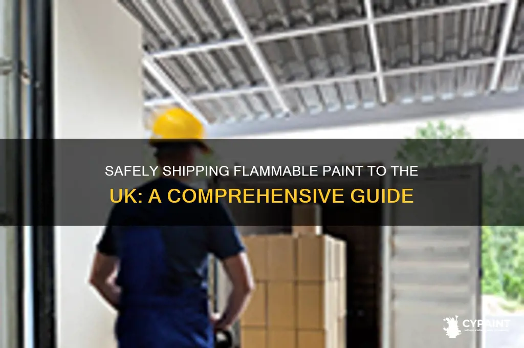 how to ship flamable paint to the uk