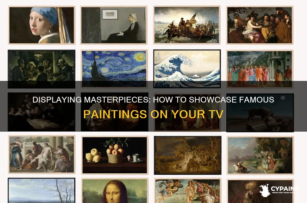how to show famous paintings on a tv