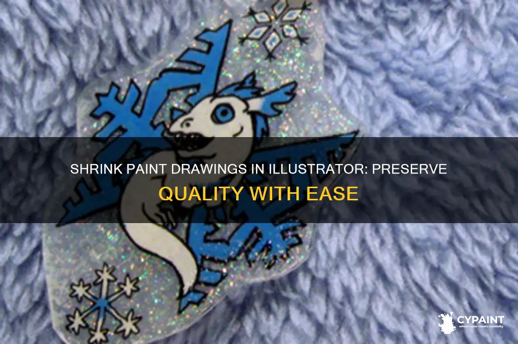 how to shrink paint drawing in illustrator without losing quality