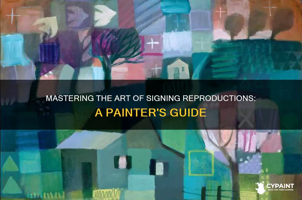 how to sign a copy of a painting