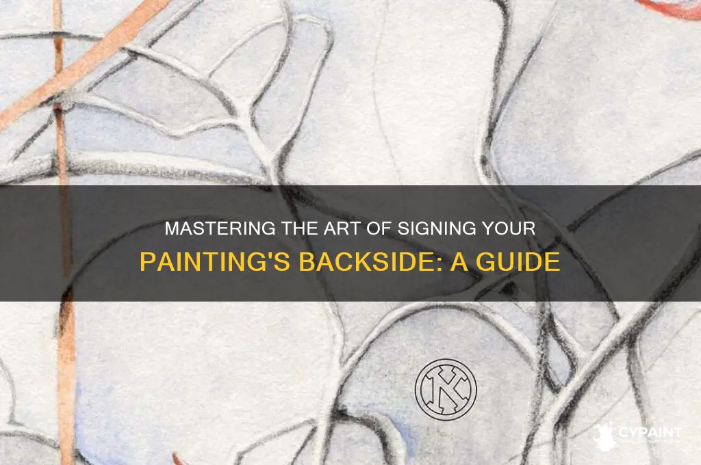 how to sign the back of a painting