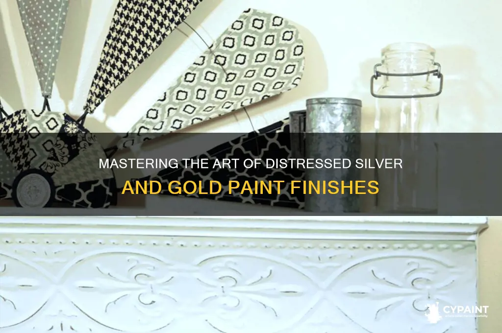 how to silver and gold distressed paint look
