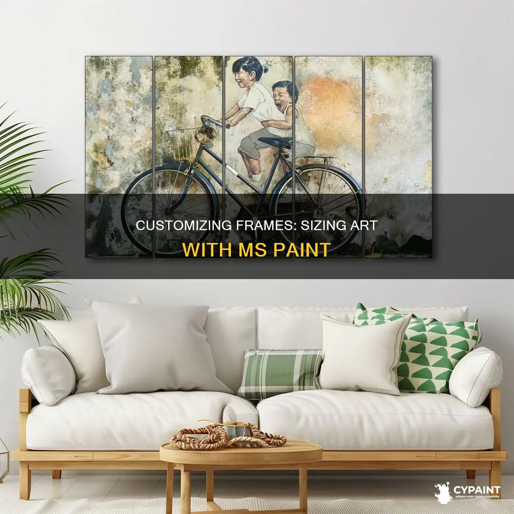 how to size a frame on paint on pc