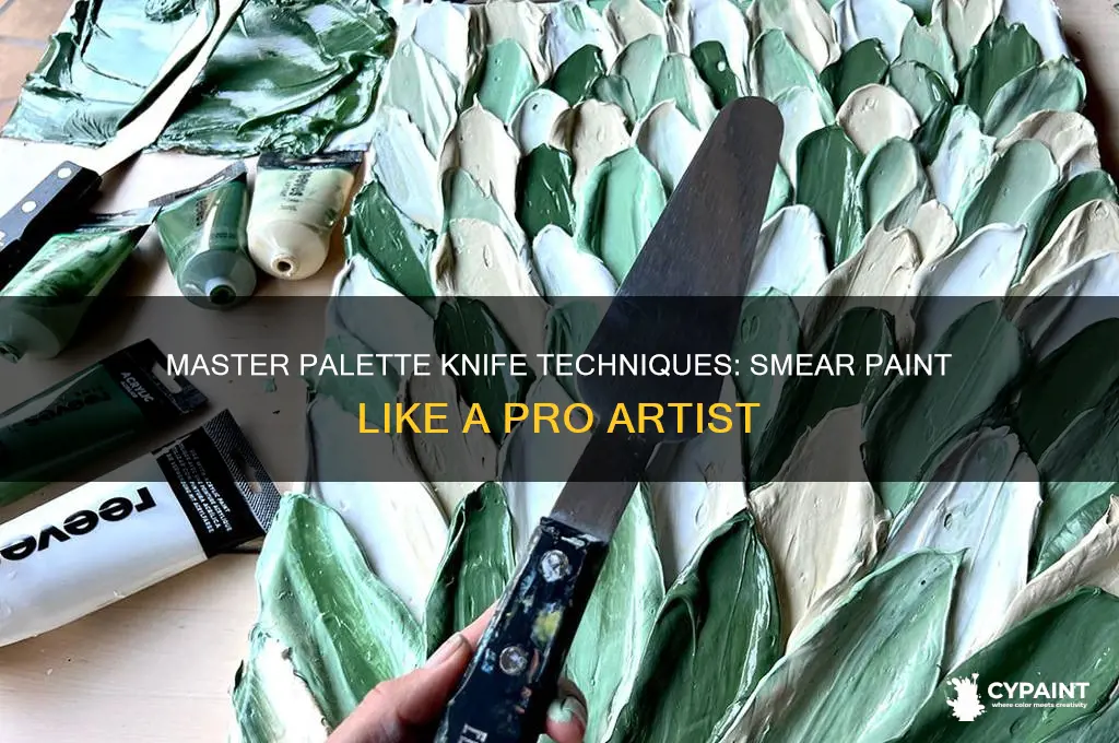 how to smear paint with a palette knife