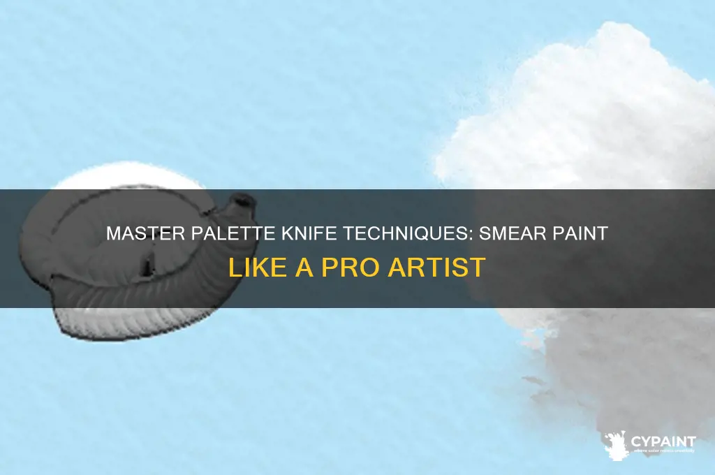 how to smear paint with a pallete knife