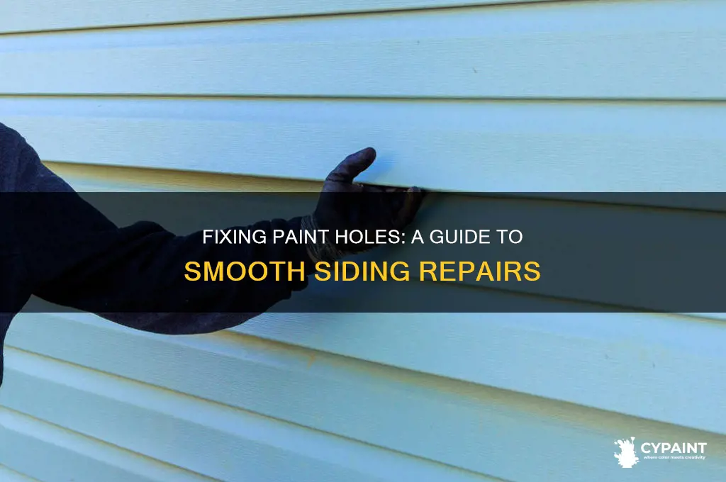 how to smooth out paint holes in siding