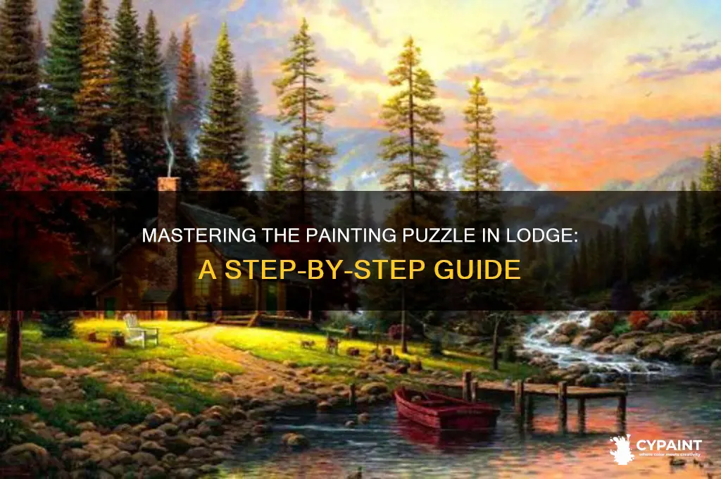 how to solve the painting puzzle in lodge