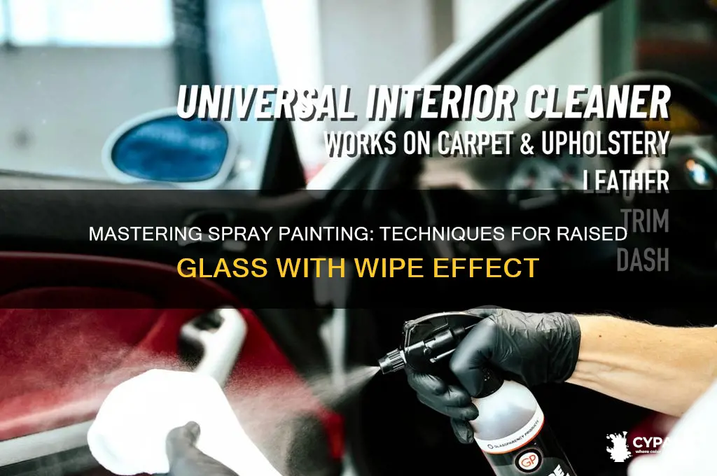 how to spary paint raised glass with wipe