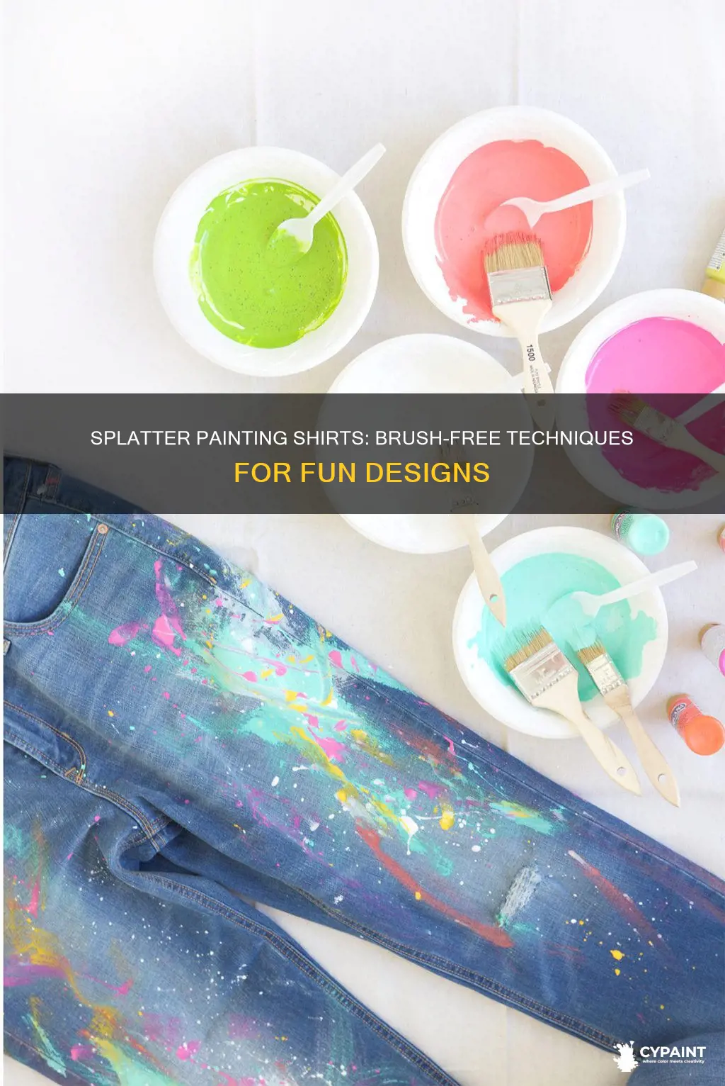 how to splatter paint a shirt without a paintbrush