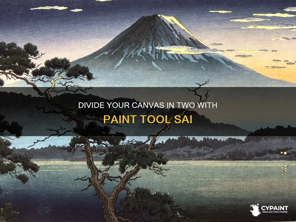 how to split screen in half paint tool sai