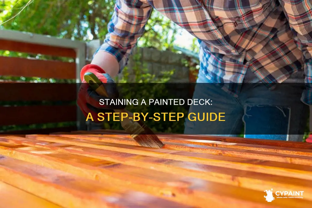 how to stain a deck after its been painted
