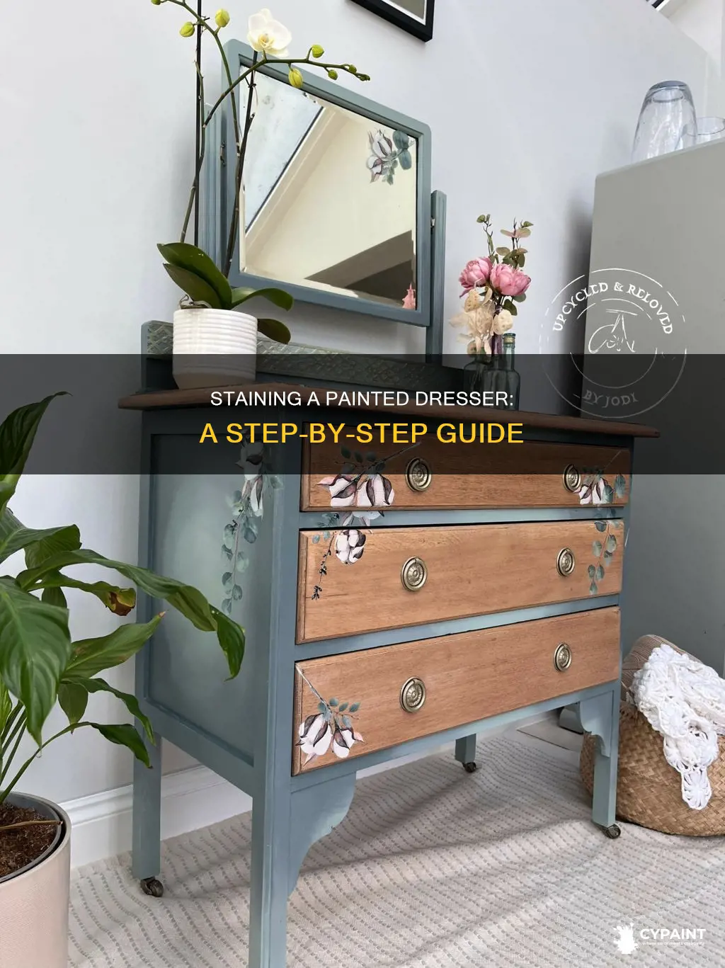 how to stain a dresser that has been painted