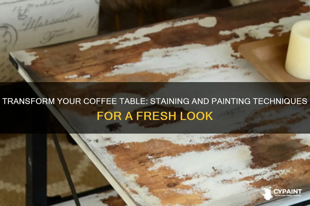 how to stain and paint a coffee table