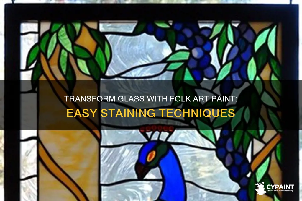 how to stain glass with folk art paint