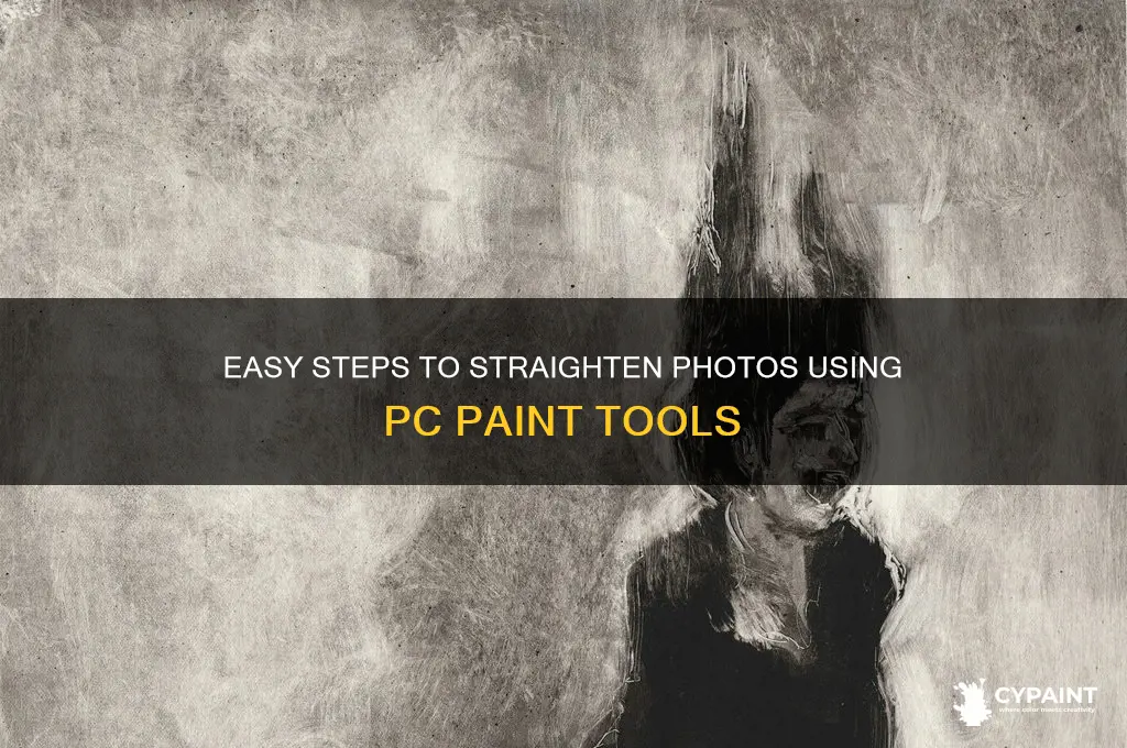how to starighten a photo on pc paint