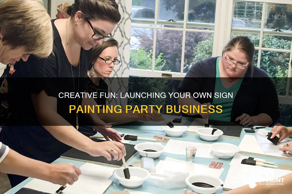 how to start a sign painting party business