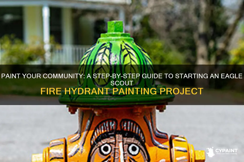 how to start an eagle project of painting fire hydrans