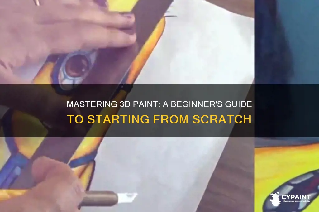 how to start from scratch with 3d paint