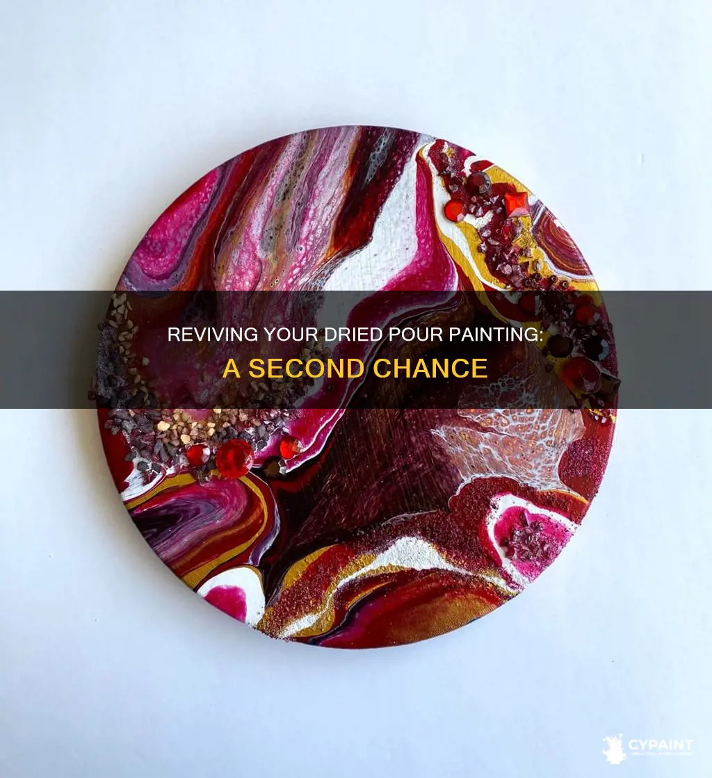 how to start over on a dried pour painting