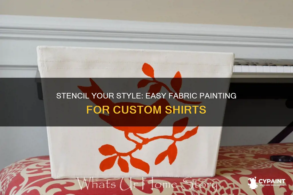 how to stencil a shirt with fabric paint